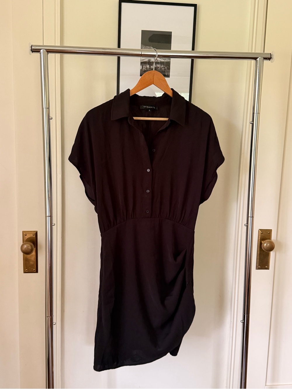 Dynamite Black Mini Shirt Dress